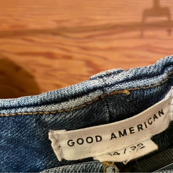 Good American Blue Good legs crop mini boot - Picture 2 of 3